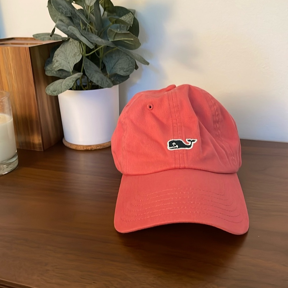 Vineyard Vines Classic Logo Baseball Hat - Crab Shell / Pink